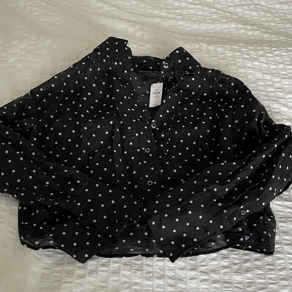 Black Polka Dot Top